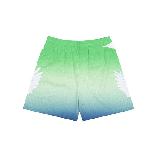 STBI Double Mesh Shorts – Peace Dove Print × Gradient Sky × Street Ball Fit
