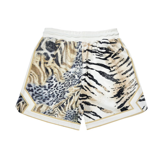 SWISH - STBI Waffle Shorts – Animal Patchwork × Quick Dry × Street Fit