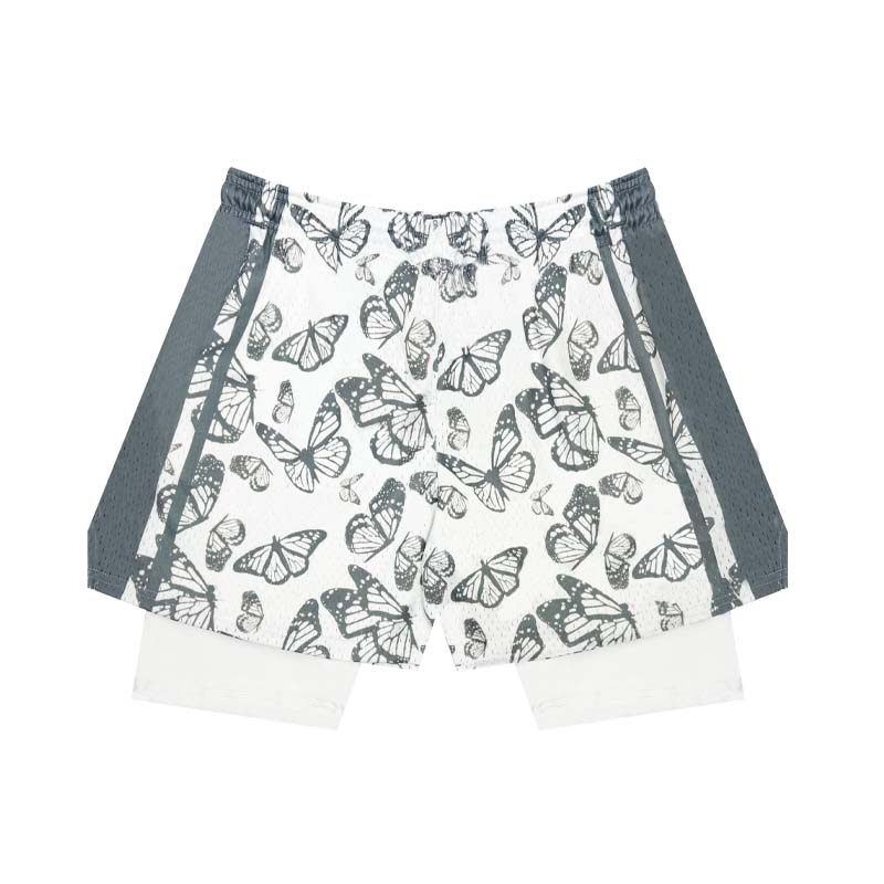 SWISH - STBI 2-in-1 Butterfly Sports Shorts – Quick-Dry × Compression Layer × Trendy Fit