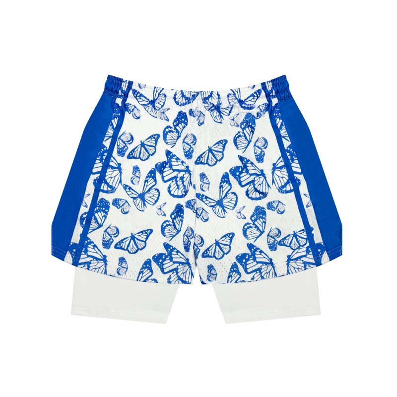 SWISH - STBI 2-in-1 Butterfly Sports Shorts – Quick-Dry × Compression Layer × Trendy Fit
