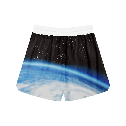 STBI Space Vision Shorts – Earth Orbit Print × Mesh Fabric × Street Ball Style