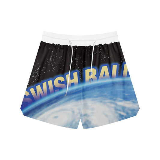 STBI Space Vision Shorts – Earth Orbit Print × Mesh Fabric × Street Ball Style