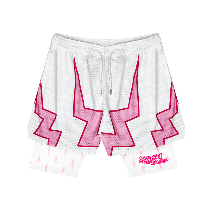 SWISH - STBI 2-in-1 Lightning Sports Shorts – Quick-Dry × Compression Fit × Basketball Ready