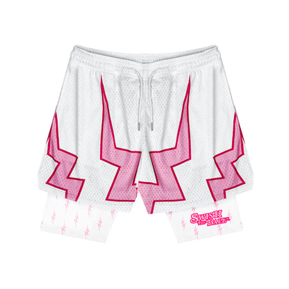 SWISH - STBI 2-in-1 Lightning Sports Shorts – Quick-Dry × Compression Fit × Basketball Ready