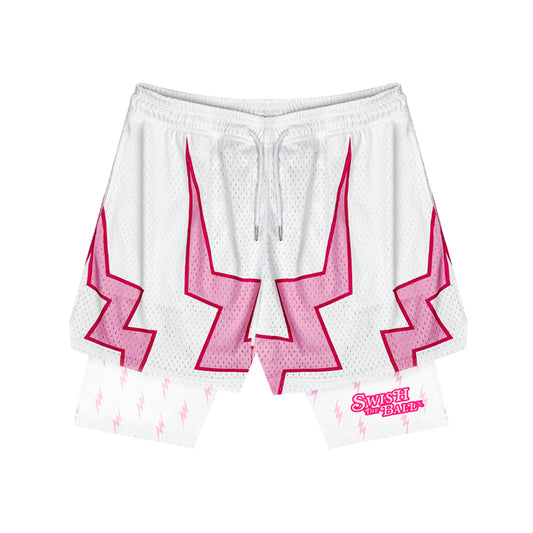 SWISH - STBI 2-in-1 Lightning Sports Shorts – Quick-Dry × Compression Fit × Basketball Ready
