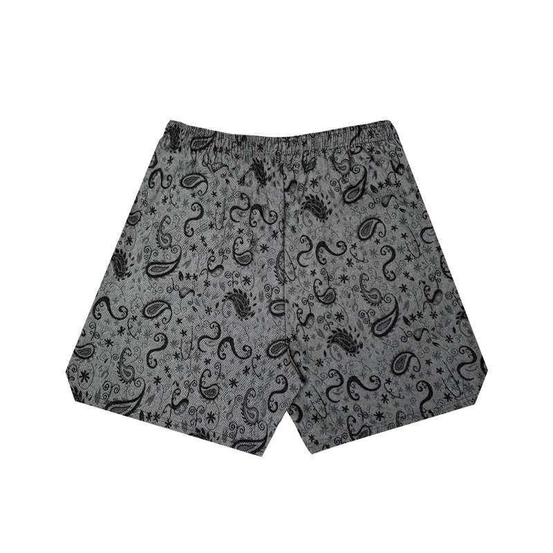 SWISH Paisley Casual Shorts – Light Blue × Vintage Print × Everyday Street Fit