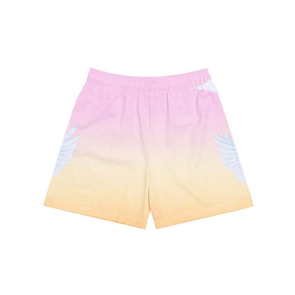 STBI Double Mesh Shorts – Peace Dove Print × Gradient Sky × Street Ball Fit