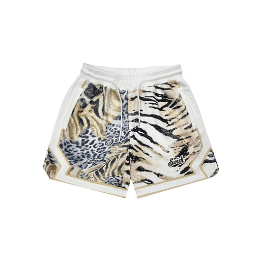 SWISH - STBI Waffle Shorts – Animal Patchwork × Quick Dry × Street Fit